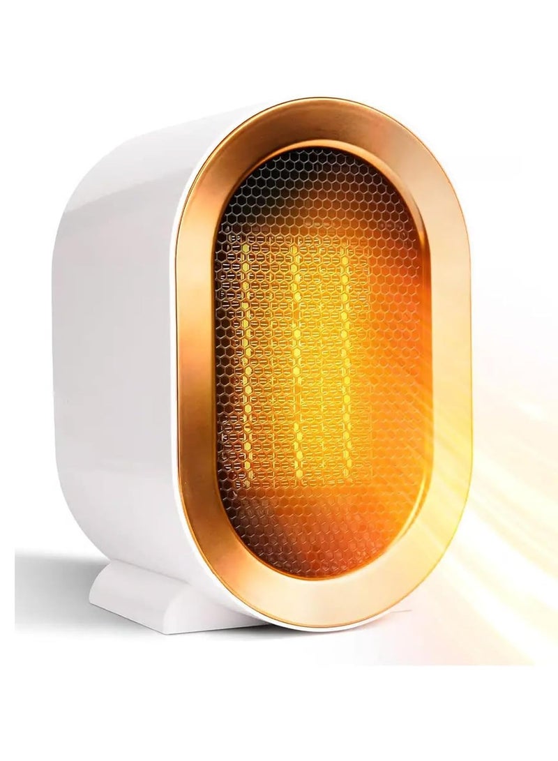 سخان كهربائي محمول بقدرة 800 واط - منفاخ هواء دافئ قوي مع مخرج هواء كبير سخان مدمج وفعال لغرفة النوم أو غرفة المعيشة أو السكن، مروحة متعددة الوظائف للراحة الدافئة - Image 1